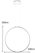 King Home Lampa wisząca sufitowa LED CIRCULO 100 kształt okręgu czarna metal aluminium King Home Lampa wisząca sufitowa LED CIRCULO 100 kształt okręgu czarna metal aluminium