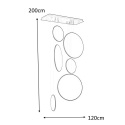 King Home Lampa LED wisząca sufitowa CIRCULO SIX czarna aluminium metal King Home Lampa LED wisząca sufitowa CIRCULO SIX czarna aluminium metal