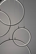 King Home Lampa LED wisząca sufitowa CIRCULO SIX czarna aluminium metal King Home Lampa LED wisząca sufitowa CIRCULO SIX czarna aluminium metal