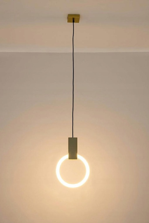 King Home Lampa wisząca sufitowa HOPP 40 antyczny mosiądz ze świetlówką King Home Lampa wisząca sufitowa HOPP 40 antyczny mosiądz ze świetlówką