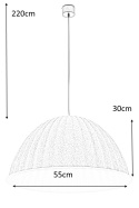 King Home Lampa wisząca sufitowa MOLD 55 szara - filc, tkanina w kształcie kapelusza King Home Lampa wisząca sufitowa MOLD 55 szara - filc, tkanina w kształcie kapelusza