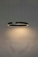 King Home Lampa wisząca sufitowa LED VISTA 40 czarny chrom stal polerowana osłona akryl King Home Lampa wisząca sufitowa LED VISTA 40 czarny chrom stal polerowana osłona akryl