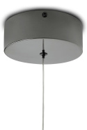 King Home Lampa wisząca sufitowa LED VISTA 40 czarny chrom stal polerowana osłona akryl
