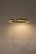 King Home Lampa wisząca sufitowa LED VISTA 40 złoty chrom stal polerowana akrylowa osłona