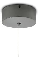 King Home Lampa wisząca sufitowa LED VISTA 80 czarny chrom stal polerowana osłona akryl