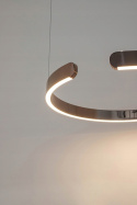 King Home Lampa wisząca sufitowa LED VISTA 80 miedziany chrom stal polerowana akrylowa osłona