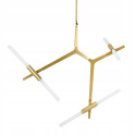 LAMPA WISZĄCA sufitowa CANDELABR 6 ZŁOTA - aluminium, klosze szkło satynowe 6xG9 King Home LAMPA WISZĄCA sufitowa CANDELABR 6 ZŁOTA - aluminium, klosze szkło satynowe 6xG9 King Home