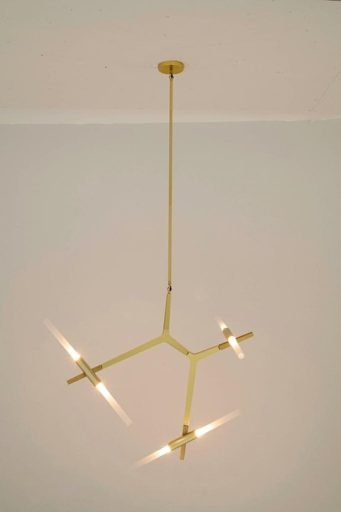 LAMPA WISZĄCA sufitowa CANDELABR 6 ZŁOTA - aluminium, klosze szkło satynowe 6xG9 King Home LAMPA WISZĄCA sufitowa CANDELABR 6 ZŁOTA - aluminium, klosze szkło satynowe 6xG9 King Home