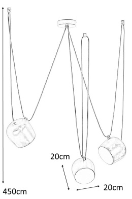 King Home Lampa wisząca sufitowa EYE 3 biała LED aluminium możliwoś rozmieszczenia reflektorów w różnych odległościach od siebie