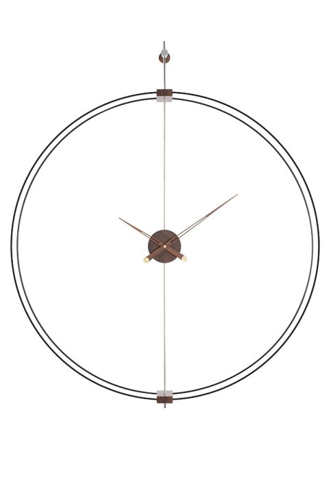 King Home Zegar ścienny DOBLE RING 90 okrągły obręcz ze stali wskazówki drewniane elementy mosiężne King Home Zegar ścienny DOBLE RING 90 okrągły obręcz ze stali wskazówki drewniane elementy mosiężne