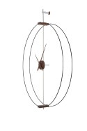 King Home Zegar ścienny DOBLE RING 90 okrągły obręcz ze stali wskazówki drewniane elementy mosiężne King Home Zegar ścienny DOBLE RING 90 okrągły obręcz ze stali wskazówki drewniane elementy mosiężne