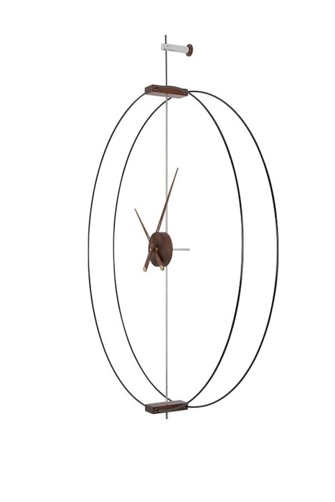 King Home Zegar ścienny DOBLE RING 90 okrągły obręcz ze stali wskazówki drewniane elementy mosiężne King Home Zegar ścienny DOBLE RING 90 okrągły obręcz ze stali wskazówki drewniane elementy mosiężne