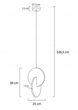 King Home Lampa wisząca sufitowa DISCO złota - LED stal polerowana