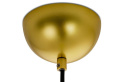 King Home Lampa wisząca sufitowa GLOBO 25 złota - metal mat szkło dymiony E27 King Home Lampa wisząca sufitowa GLOBO 25 złota - metal mat szkło dymiony E27