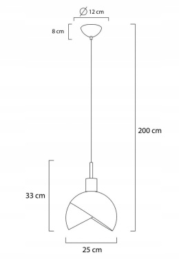 King Home Lampa wisząca sufitowa GLOBO 25 złota - metal mat szkło dymiony E27