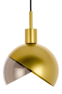 King Home Lampa wisząca sufitowa GLOBO 25 złota - metal mat szkło dymiony E27 King Home Lampa wisząca sufitowa GLOBO 25 złota - metal mat szkło dymiony E27