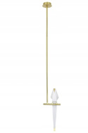 King Home Lampa wisząca LORO 1 metalowa złota - LED klosz biały tworzywo PP w kształcie ptaka King Home Lampa wisząca LORO 1 metalowa złota - LED klosz biały tworzywo PP w kształcie ptaka