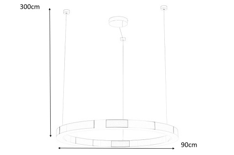 MOOSEE Lampa wisząca RING 90 złota - LED, chromowane złoto MOOSEE Lampa wisząca RING 90 złota - LED, chromowane złoto