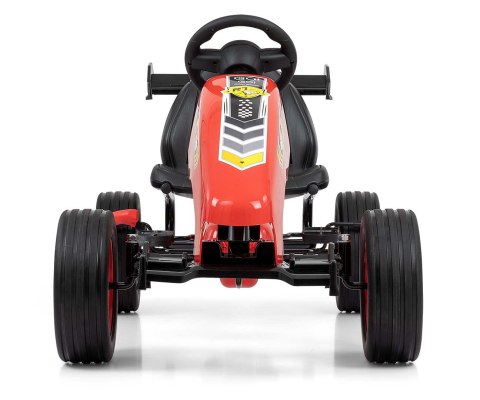 Milly Mally Pojazd Gokart na pedały Rocket Red Czerwony aerodynamiczna sylwetka regulowane sportowe siedzisko hamulec 3 lata+ Milly Mally Pojazd Gokart na pedały Rocket Red Czerwony aerodynamiczna sylwetka regulowane sportowe siedzisko hamulec 3 lata+