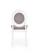 Halmar BAROCK krzesło biały / popielaty drewno lite - kauczukowe / tkanina
