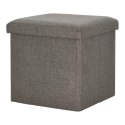 Intesi Pufa składana Intesi Vels Vintage szara tkanina z miejscem do przechowywania organizer wewnątrz tkanina czarna Intesi Pufa składana Intesi Vels Vintage szara tkanina z miejscem do przechowywania organizer wewnątrz tkanina czarna
