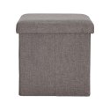 Intesi Pufa składana Intesi Vels Vintage szara tkanina z miejscem do przechowywania organizer wewnątrz tkanina czarna Intesi Pufa składana Intesi Vels Vintage szara tkanina z miejscem do przechowywania organizer wewnątrz tkanina czarna