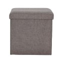 Intesi Pufa składana Intesi Vels Vintage szara tkanina z miejscem do przechowywania organizer wewnątrz tkanina czarna Intesi Pufa składana Intesi Vels Vintage szara tkanina z miejscem do przechowywania organizer wewnątrz tkanina czarna