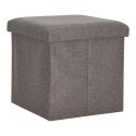Intesi Pufa składana Intesi Vels Vintage szara tkanina z miejscem do przechowywania organizer wewnątrz tkanina czarna Intesi Pufa składana Intesi Vels Vintage szara tkanina z miejscem do przechowywania organizer wewnątrz tkanina czarna