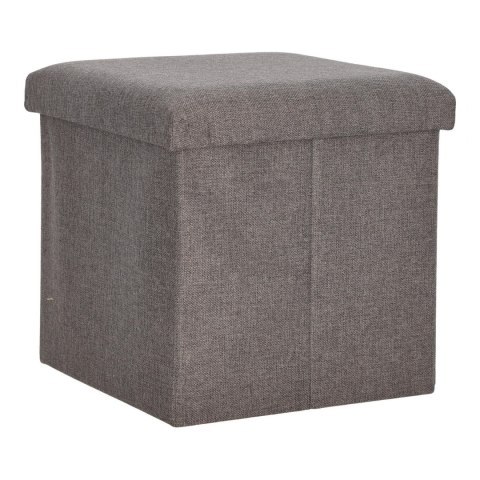 Intesi Pufa składana Intesi Vels Vintage szara tkanina z miejscem do przechowywania organizer wewnątrz tkanina czarna Intesi Pufa składana Intesi Vels Vintage szara tkanina z miejscem do przechowywania organizer wewnątrz tkanina czarna