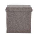 Intesi Pufa składana Intesi Vels Vintage szara tkanina z miejscem do przechowywania organizer wewnątrz tkanina czarna Intesi Pufa składana Intesi Vels Vintage szara tkanina z miejscem do przechowywania organizer wewnątrz tkanina czarna