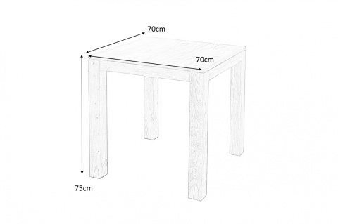 Invicta Interior INVICTA stół bistro LAGOS 70 cm sheesham - lite drewno palisander Invicta Interior INVICTA stół bistro LAGOS 70 cm sheesham - lite drewno palisander