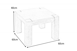 Invicta Interior INVICTA stolik okolicznościowy MAKASSAR 60x60 Sheesham