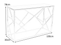 SIGNAL KONSOLKA ESCADA S SZKŁO DYMIONE/ZŁOTY 100X30 - nowoczesna półka, szkło hartowane, stelaż metalowy