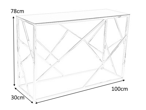 SIGNAL KONSOLKA ESCADA S SZKŁO DYMIONE/ZŁOTY 100X30 - nowoczesna półka, szkło hartowane, stelaż metalowy SIGNAL KONSOLKA ESCADA S SZKŁO DYMIONE/ZŁOTY 100X30 - nowoczesna półka, szkło hartowane, stelaż metalowy