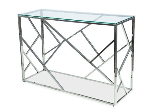 SIGNAL KONSOLKA ESCADA S TRANSPARENTNY/SREBRNY 100X30 - nowoczesna półka, szkło hartowane, stelaż metalowy 120x40 SIGNAL KONSOLKA ESCADA S TRANSPARENTNY/SREBRNY 100X30 - nowoczesna półka, szkło hartowane, stelaż metalowy 120x40