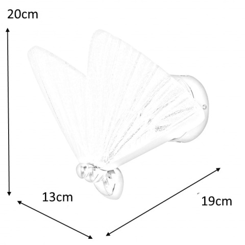 King Home Kinkiet BUTTERFLY S LED różowe złoto metal akryl transparentny King Home Kinkiet BUTTERFLY S LED różowe złoto metal akryl transparentny