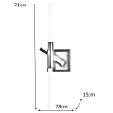 King Home Kinkiet CANDELABR WALL złoty - aluminium, klosze szkło satynowe G9 King Home Kinkiet CANDELABR WALL złoty - aluminium, klosze szkło satynowe G9