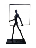 King Home Lampa podłogowa LED HUMAN SQUARE czarna włókno szklane stal aluminium King Home Lampa podłogowa LED HUMAN SQUARE czarna włókno szklane stal aluminium