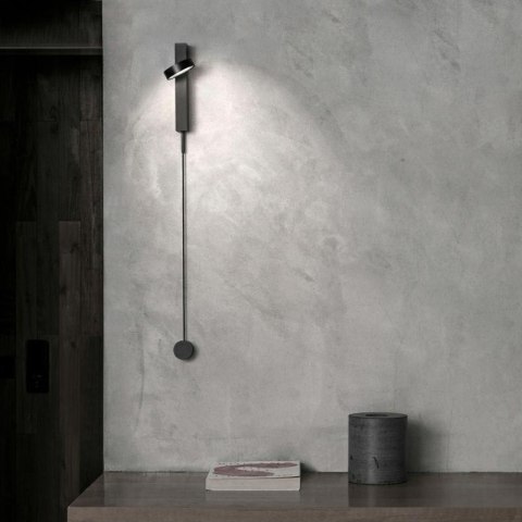 King Home Kinkiet Lampa ścienna LED CLARID BLACK czarna aluminium stal klosz regulowany do wnętrz klasycznych i nowoczesnych King Home Kinkiet Lampa ścienna LED CLARID BLACK czarna aluminium stal klosz regulowany do wnętrz klasycznych i nowoczesnych