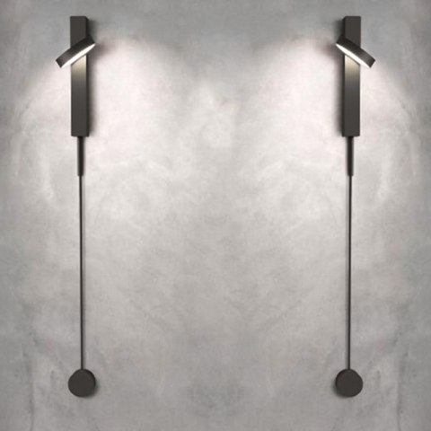 King Home Kinkiet Lampa ścienna LED CLARID BLACK czarna aluminium stal klosz regulowany do wnętrz klasycznych i nowoczesnych King Home Kinkiet Lampa ścienna LED CLARID BLACK czarna aluminium stal klosz regulowany do wnętrz klasycznych i nowoczesnych