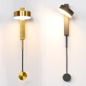 King Home Kinkiet Lampa ścienna LED CLARID GOLD złota aluminium metal regulowany klosz