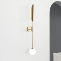 KINKIET LAMPA ŚCIENNA LED LUCCA STAL ZŁOTA kulisty klosz SZKŁO MLECZNE 2 x G9 King Home KINKIET LAMPA ŚCIENNA LED LUCCA STAL ZŁOTA kulisty klosz SZKŁO MLECZNE 2 x G9 King Home