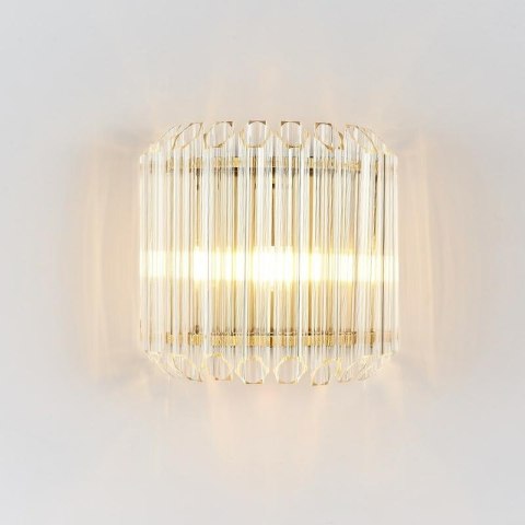 King Home Kinkiet Lampa ścienna PALACE złota metal kryształ bezbarwny 2xE14 King Home Kinkiet Lampa ścienna PALACE złota metal kryształ bezbarwny 2xE14
