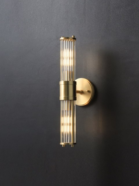 LAMPA ŚCIENNA KINKIET PILAR TWIN King Home stal ZŁOTA klosze kryształ BEZBARWNY 2xE14 LAMPA ŚCIENNA KINKIET PILAR TWIN King Home stal ZŁOTA klosze kryształ BEZBARWNY 2xE14