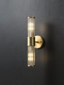 LAMPA ŚCIENNA KINKIET PILAR TWIN King Home stal ZŁOTA klosze kryształ BEZBARWNY 2xE14 LAMPA ŚCIENNA KINKIET PILAR TWIN King Home stal ZŁOTA klosze kryształ BEZBARWNY 2xE14