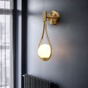 LAMPA ŚCIENNA KINKIET LED ROMA stal nierdzewna ZŁOTA KULISTY klosz SZKŁO MLECZNE 1xG9 King Home LAMPA ŚCIENNA KINKIET LED ROMA stal nierdzewna ZŁOTA KULISTY klosz SZKŁO MLECZNE 1xG9 King Home