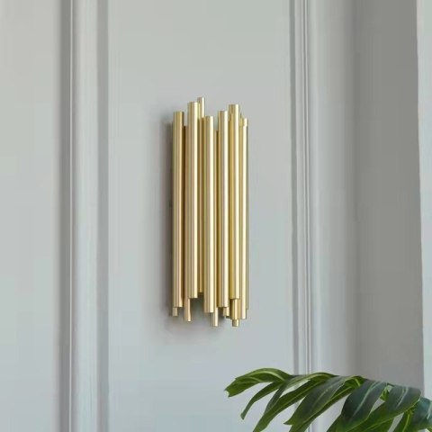 LAMPA ŚCIENNA KINKIET TUBO King Home ZŁOTA stal nierdzewna 2xE14 LAMPA ŚCIENNA KINKIET TUBO King Home ZŁOTA stal nierdzewna 2xE14