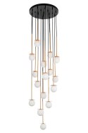 LAMPA SUFITOWA wisząca CANNON DISC 16 stal KOLOR MIEDZIANY klosze SZKŁO BIAŁE 16xG9 King Home LAMPA SUFITOWA wisząca CANNON DISC 16 stal KOLOR MIEDZIANY klosze SZKŁO BIAŁE 16xG9 King Home