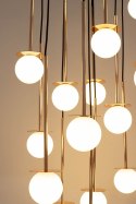 LAMPA SUFITOWA wisząca CANNON DISC 16 stal KOLOR MIEDZIANY klosze SZKŁO BIAŁE 16xG9 King Home LAMPA SUFITOWA wisząca CANNON DISC 16 stal KOLOR MIEDZIANY klosze SZKŁO BIAŁE 16xG9 King Home