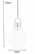 King Home Lampa wisząca NIPP złota - stal nierdzewna, mleczne matowe szkło - do domu, baru, restauracji King Home Lampa wisząca NIPP złota - stal nierdzewna, mleczne matowe szkło - do domu, baru, restauracji